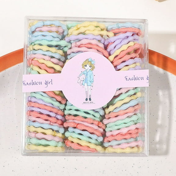 GZWYHT Headbands for Women,Hair Accessories 100 Pcs Girls Colorfull Elastic Hair Bands Kids Ponytail Rubber Accessories Hair Bands,Hair Ties,Workout Headbands L