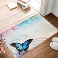 thumbnail image 5 of Balery Butterfly In Blossoms Zen Doormat, Durable Flannel Fabric, Waterproof Stain and Fade Resistant, Low Profile,Indoor Outdoor Door Mats, Easy Clean Patio Entrance Mat, 16x24in, 5 of 9