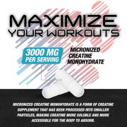 Creatine Monohydrate 3000mg - Extra Strength Micronized Creatine Powder - Supports Lean Muscle, Strength, Energy, Endurance - All Natural Supplement, Non-GMO, Bottled in USA - 60 Capsules