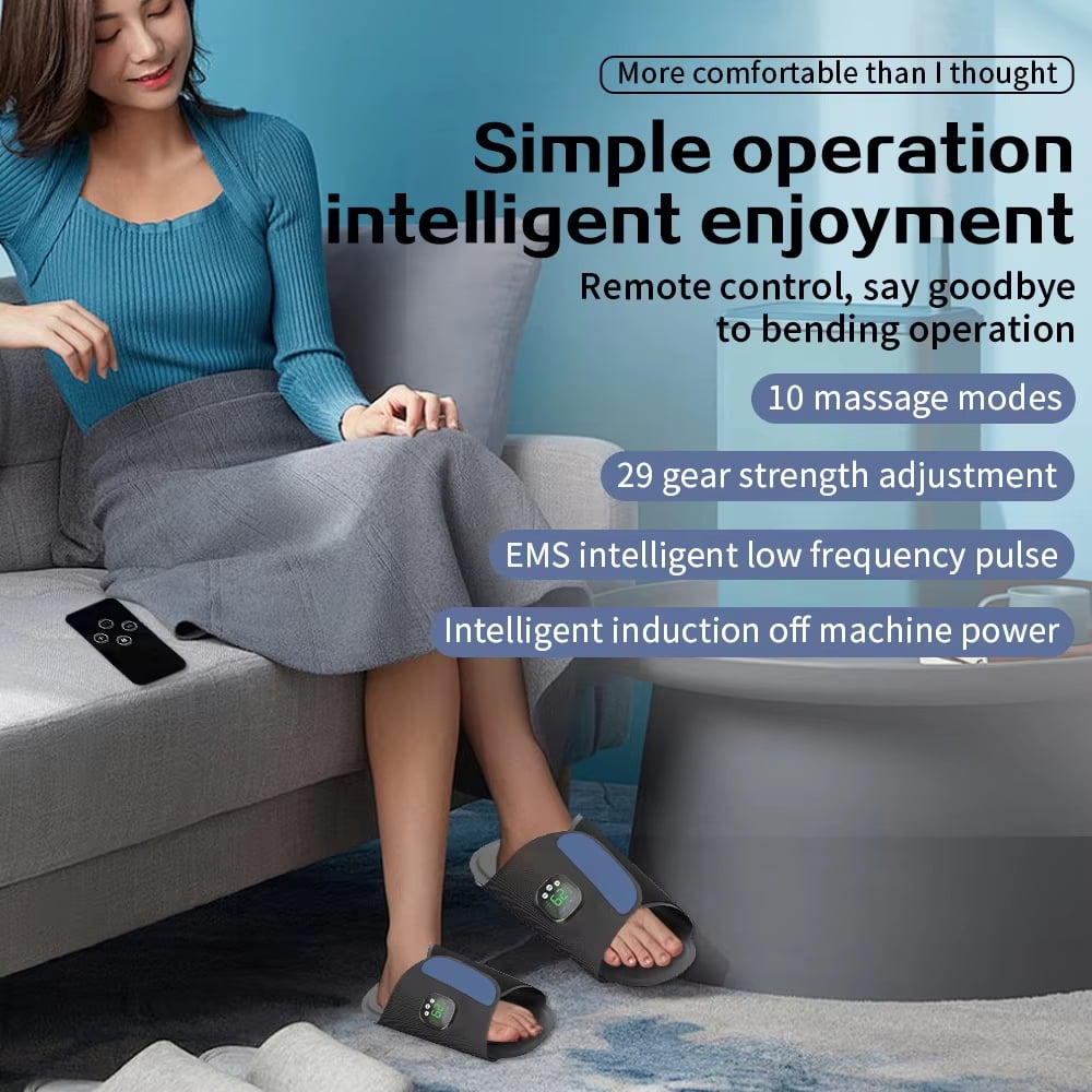 Foot Mat Electronic Foot Massager 10 Modes USB Rechargeable Relaxation Muscle Shoe