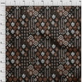 thumbnail image 3 of oneOone Viscose Jersey Fabric Block & Geometric Ikat Printed Craft Fabric BTY 60 Inch Wide, 3 of 5