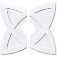 thumbnail image 1 of Ekena Millwork CMP28CM2-06000 28 Po OD x 6 Po ID Carré Cosmo Architecture Grade Médaillon de Plafond Contemporain PVC - 2 Pièces, 1 of 1