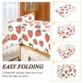 thumbnail image 2 of Yayeee Collapsible Cube Storage Bin with Lid Fabric Closet Decorative Basket with Handles, Strawberry, 2 of 7