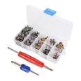 thumbnail image 2 of VONKY 102 Pieces/Kit Copper Car Air-conditioner Core Valve Portable Professional Replacement Repairing Valves with Remover Tool, 2 of 6