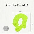 thumbnail image 4 of Motique Accessories Set of 2 Solid Hair Scrunchies (Neon Yellow), 4 of 5