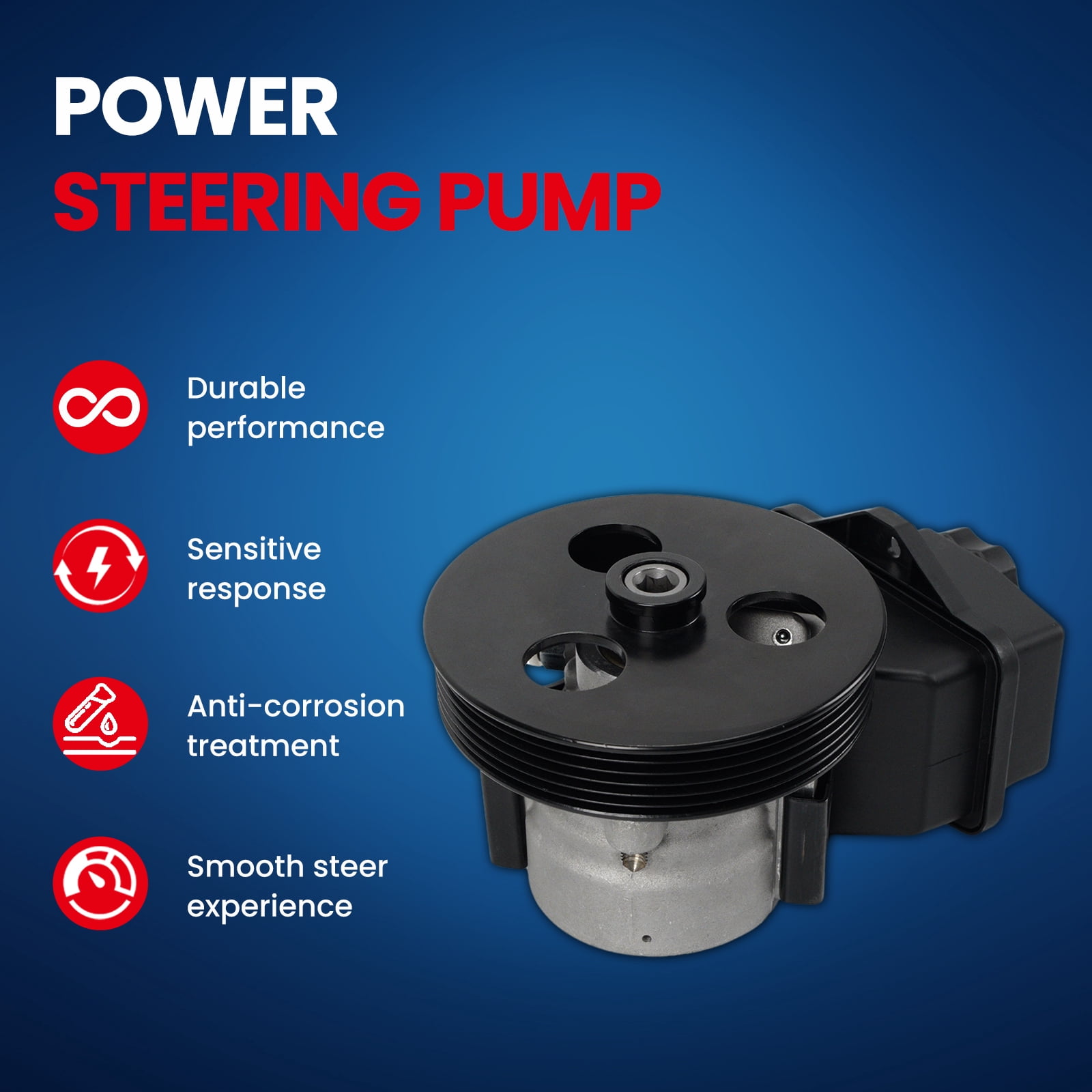 MOCA AUTOPARTS Power Steering Pump Fit for 2006-2011 Chevrolet Impala 3.5L 3.9L & 2006-2007 Chevrolet Monte Carlo 3.5L