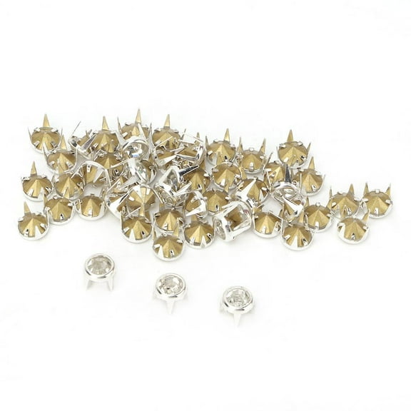 Sonew Strass pour Artisanat, Strass, 50 Pcs 7 mm Bricolage Argent Griffe Ronde Cristal de Qualité A Strass pour Artisanat et Décoration