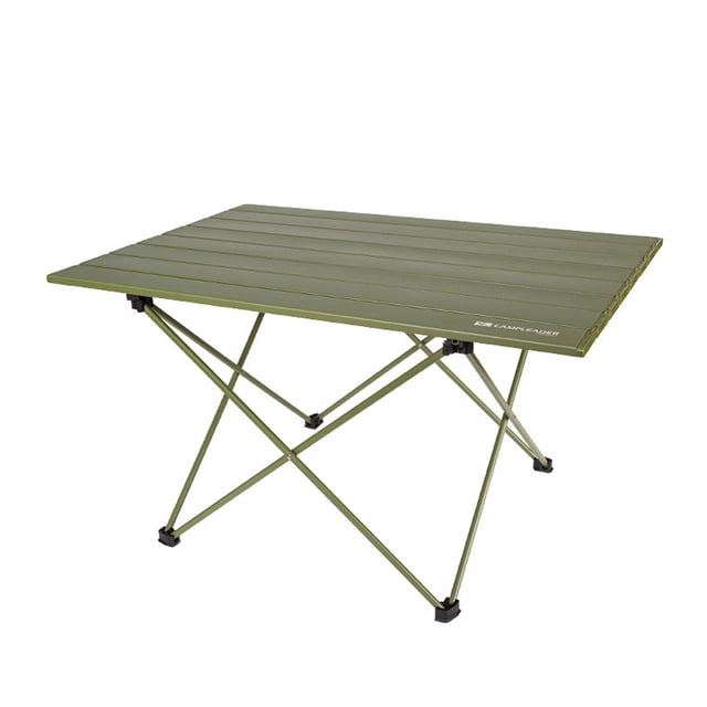 Table Pliante Portable d'Extérieur en Alliage d'Aluminium Table de Pique-Nique Table de Camping Vert Armée