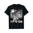 thumbnail image 1 of Funny alien Cat Selfie with uFos Gift idea Men Women Kids T-Shirt Tee, 1 of 7