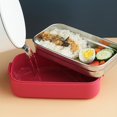 thumbnail image 2 of Lunch Box Food Storage Containers /2 Layers Stainless Steel Portable, 2 of 12