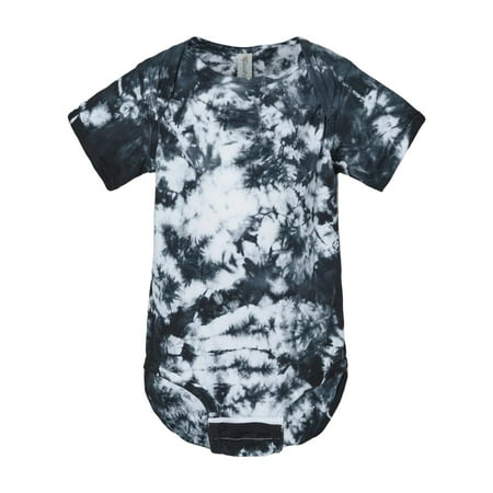 

Dyenomite - Infant Crystal Tie-Dyed Onesie - 340CR - Black Crystal - Size: 18M