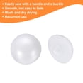 thumbnail image 5 of Uxcell 50pcs Plastic Buttons 0.79" Mushroom Domed Sewing Button with Shank, White, 5 of 7