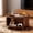 Walnut, variant on 31.5" Round Coffee Table, Mid Century Modern Fluted Coffee Table with 360° Sliding Tambour Door & Storage, Walnut