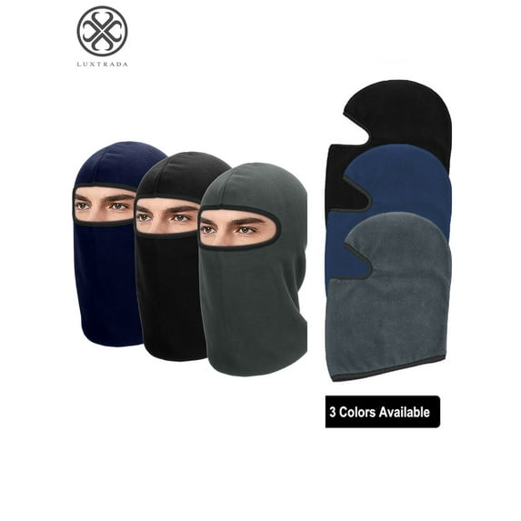 Luxtrada Unisex Winter Warm Hat Motorcycle Windproof Face Mask Hat Neck Helmet Beanies For Men Women Sports Bicycle Thermal Fleece Balaclava Hat