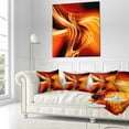 thumbnail image 3 of Designart Orange Abstract Warm Fractal Design - Abstract Throw Pillow - 18x18, 3 of 5