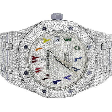 Mens Audemars Piguet Royal Oak 41MM Steel VS Diamond Watch 33.0 Ct