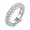 14K White Gold-Plated, variant on Unisex Eternity Circle Ring for Both Men and Women 14K White Gold Plated with White Cubic Zirconia for Everyday Size 6 Gift Box Included