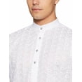 thumbnail image 3 of Mens Indian Designer Cotton Lucknawi Chikan Embroidered Ethnic Festive Kurta, 3 of 4