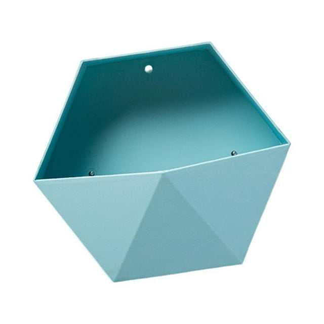 Transemion Hexagonal Wall Shelf Geometric Storage Rack Shelves Simple Holder Decoration Books Toys Display Organizer Home Decor Sky blue