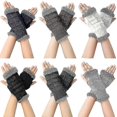 thumbnail image 5 of Fingerless Gloves For Women - Arm Wrist Warmers, Ladies Winter Cashmere Arm Fingerless Gloves Mittens Wrists Knitted Warmers With Thumb Hole For Women, 5 of 5