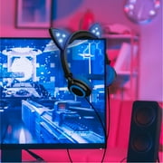 Hype Wired Blue LED Cat Ear Headphones with 3.5mm Jack Plug