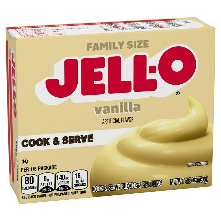 Jell-O Vanilla Cook & Serve Pudding & Pie Filling Mix 4.6 oz for