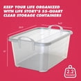 thumbnail image 3 of Life Story 55 Qt Stackable Storage Bin, Light Duty Lidded Container, Clear, 12 Pack, 3 of 9