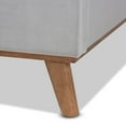 thumbnail image 5 of Baxton Studio Adelie Modern Engineered Wood Tufted Platform Bed, Queen, Light Grey/Walnut Brown, 5 of 9