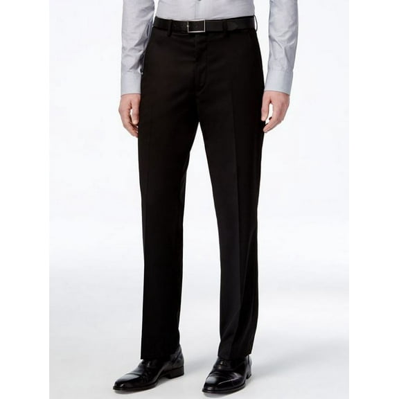 Alfani Mens Slim fit Dress Pants 32 / 32 Black Solid Stretch