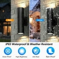 thumbnail image 6 of GEYANG Dusk to Dawn Outdoor Wall Lights , Integrated LED Cylinder Up Down 12W 2700K Modern Aluminum Light, Waterproof Exterior Light for Porch Patio Door, 6 of 6