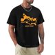 thumbnail image 1 of Camiseta negra para hombre ropa con estampado de mapa del imperio romano de algodón, 1 of 7