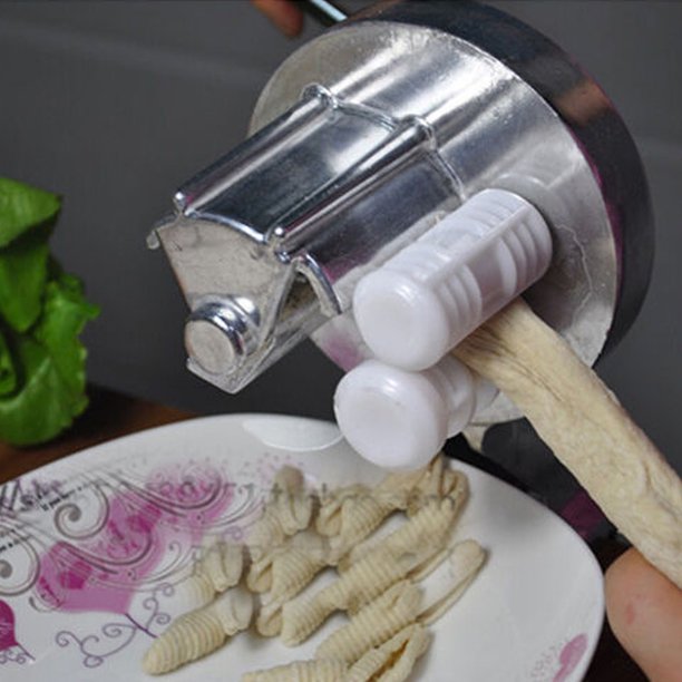 Máquina manual para hacer pasta de macarrones y espaguetis Máquina para hacer pasta estilo trenzado Máquina para hacer pasta Prensa manual para pasta de snacks Akmoler