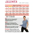 thumbnail image 2 of LELINTA Women's Plus Size Short Sleeve Women Quick Dry Slim Fit Yoga Tops Activewear Sports T-Shirt Pink/ Blue/ Grey, S-3XL, 2 of 7