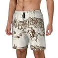 thumbnail image 2 of Balery Western Desert Cowboys3 Mens Swim Trunks Swim Shorts for Men Quick Dry Inseam Beach Shorts with Compression Liner Pocket-X-Large, 2 of 9