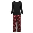 thumbnail image 3 of Fruit of the Loom Women's Beyond Soft Long Sleeve Waffle Top and Flannel Bottom Pajama Set, Sizes S-4X, 3 of 9