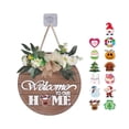 thumbnail image 1 of Advancent Placas de bienvenida de Año Nuevo de Acción de Gracias, patio trasero, puerta de entrada de jardín, letreros de colgantes, decoración Kits de decoración para fiestas Lazo Advancent HA065332-01, 1 of 6