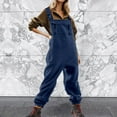 thumbnail image 2 of Women Jumpsuit Brushed Overalls Bibs And Adjustable Suspenders With Warm Winter Ski Pants Casual Rompers, 2 of 5