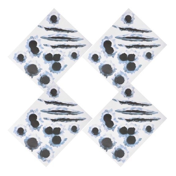 WHAMVOX  4 Pcs Marks Aufkleber Sticker Car Dent Cover Stickers Black