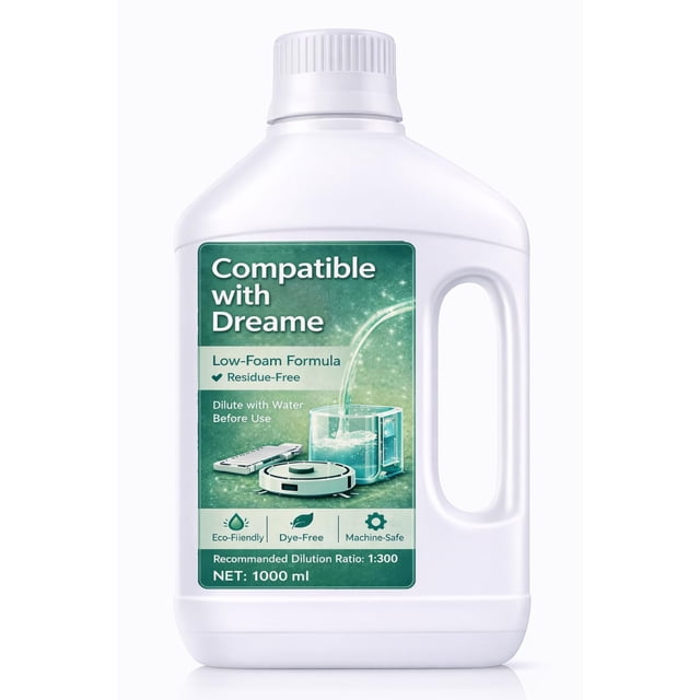 Limpiador de pisos Zancasae compatible con Dreame, baja espuma, 1000 ml