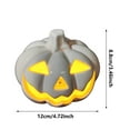 thumbnail image 3 of Ovzne Halloween Ceramic Pumpkin Lantern – 1Pc Luminous Desktop Decoration , Scene-Setting Ornament For Home, Office Party, 3 of 5