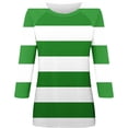 thumbnail image 3 of zbxnLI Striped Color Block Tshirts for Women 3/4 Sleeve Shirts Crew Neck Shirt Fashion Trendy Tunic Clothing Lightweight Blouse, 3 of 5
