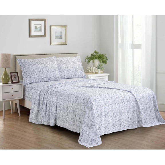Ensemble de draps en microfibre imprimé 4 pièces