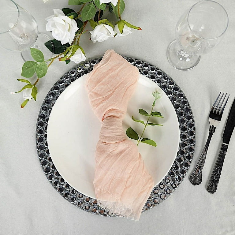 Natural Color Cotton Linen Blend Napkins Set of 12 - Hemstitched 18x18 Inch  Decorative Elegant Washable Reusable Flax Dinner Napkin for Dining Table