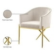 thumbnail image 4 of Meridian Furniture Xavier Cream Velvet Dining Chair, 4 of 5