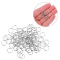 thumbnail image 3 of 100pcs Split Rings 10mm External Diameter Stainless Steel Key Chain Rings for Making Crafts, 3 of 5