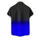 thumbnail image 4 of Mens Casual de Manga Corta Botón Abajo Camisas Gira Cuello Gradación Blusa de Impresión, Suelto Ajuste Poliéster Camisa de Verano, Lavado a Mano Casual, 4 of 6