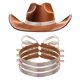 thumbnail image 1 of Banda de Sombrero de Strass de 4 Piezas, Cinturones Brillantes para Sombreros de Vaquero para Mujeres y Hombres (Multicolor), 1 of 7