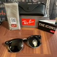 thumbnail image 2 of RB-Hip Hop-sunglasses 3016 Clubmaster 901 black&Silver frame 51mm g15 lenses, 2 of 5