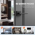 thumbnail image 3 of Passage Door Handles 1Pack Matte Black Door Lever Interior NonLatching, 3 of 7
