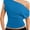 Blue, variant on Wrongduck Women's 2026 Off Shoulder Top Cinched Waist Cap Sleeve Tee Asymmetrical Neck Loose Fit Casual Summer Shirt